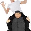 Morph Adult Presidential Piggyback Costume, One Size Fits Most, Unisex, Men, Women, Halloween, Lightweight, Sleeveless, Head, Legs, Kim Jong Un, Political Events, Parties