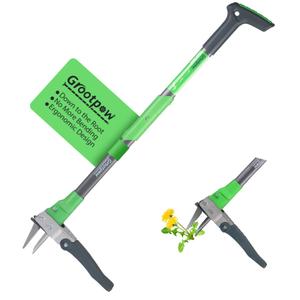 Grootpow WP3 PRO Weeder, 32-Inch Long Weed Puller Tool with 3 Heavy Duty Claws, Weeder Made with Cast-Aluminum Easily Weed Grass Without Bending or Kneeling