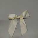 LIZLOVESS Ivory Satin Ribbon Twist Tie Bows 5 Inch Pre-Tied Ivory Gift Bows for Crafts, Treat Bags, Party Favors, Wedding, Baby Shower, Candy Apple, Christmas Tree (36 Pack)