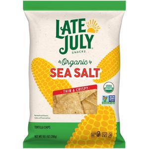 Late July Sea Salt Organic Tortilla Chips, 10.1 Oz Bag (EXP 10/10/26)