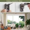 1 1/8 Inch Diameter Curtain Rods 72 to 144 Inches(6-12ft), Telescoping Heavy Duty Large Drapery Rod with Adjustable Aluminum Alloy Bracket, Solid End Caps for Windows Patio Decoration, Dark Bronze