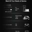 ZIUMIER Gaming Headset with Microphone, Compatible with PS4 PS5 Xbox One PC Laptop, Over-Ear Headphones with LED RGB Light, Noise Canceling Mic, 7.1 Stereo Surround Sound