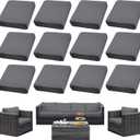 Outdoor Cushion Covers Set,12PCS Patio Furniture Couch Seat Slipcovers, Replacement for Sofa Sectional Chair(CoverOnly) (Grey)