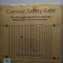 Cumbor 29.7-46" Baby Gate for Stairs, Mom's Choice Awards Winner-Auto Close Dog Gate for The House, Gifts for Mom, Easy Install Pressure Mounted Pet Gates for Doorways, Black