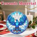 Christmas Ornament, Christmas Decoration, Ceramic-Style Phoenix Ornament, Heirloom Keepsakes, Holiday Ornaments, Holiday Presents, Unique Xmas Gifts, Gift Exchange Ornaments, Gift Idea