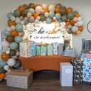 Autumn Pumpkin Gender Reveal Backdrop 8x6FT Fall Pumpkin Theme He or She Gender Reveal Photography Background Boy or Girl Baby Shower Party Decorations Supplies Photo Props