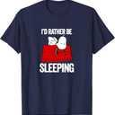 Peanuts - Snoopy Still Sleeping T-Shirt, XL, Navy Blue 