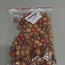 Housweety 100 Mixed Painted Drum Wood Spacer Beads 17x16mm, Round Loose Bulk for Braids, African Beads for Hair, Jewelry Making, Craft DIY, Macrame Rosary Bracelet Necklace Making