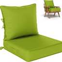 Outdoor Seat Cushions 24×24, Waterproof, for Patio Sofa Chairs, Grass Green