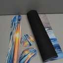 4-in-1 Large Gaming Mouse Pad, Keyboard Wrist Rest Pad & Wrist Support Mousepad Set, Extended Desk Pad Waterproof Desk Mat for Home Office Study Game-Beach