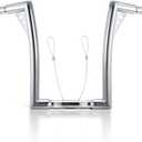 MoKitDora Sportster Dyna Softail Road King Road Glide Ape Hanger Handlebar 12” Rise 1-1/4” Fat 1" Clamp Apes Z Bars for Harley XL883 1200, Chrome