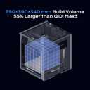 QIDI Max4 Combo 3D Printer, 390×390×340mm Build Volume, 65℃ Heated Chamber