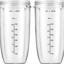 Replacement Parts 32oz Blender Cups (2 Packs) Replacement Blender Cups Compatible with NutriBullet 600w and 900w Blender