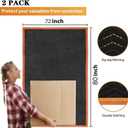 Large Moving Blankets 80 * 72in Heavy Duty Packing Blankets for Furniture Moving Shipping Wrapping Quilted Furniture Pads for Moving, Padded Mover Blankets (Black) 2pack