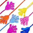 Adorox 56 Pieces Vinyl Glitter Sticky Hands Party Favor Birthday Gifts Toys Goodies (1 1/4" Long)