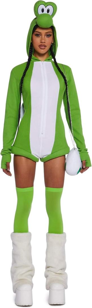 Dolls Kill Dino Pal Costume - Yoshi Inspired Video Game Outfit by Trickz N' Treatz (Medium)