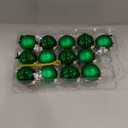 Suixing Christmas Glass Balls Multi Colors Included with Loop Set Festival Home Party Decors Xmas Tree Hanging Pendant 13PC 2.2In Dark Green