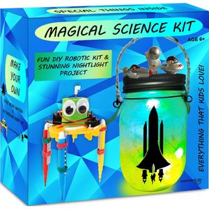 Make Your Own Space Night Light & DIY Robotic Kit, Arts and Crafts for Boys & Girls Ages 5 6 7 8 9 10 11 12 Years Old, Kids Crafts & STEM Projects, Best Birthday Present for Boys