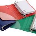 Oxford Index Card Binder with Dividers, 3" x 5", Color Will Vary, 50 Cards,1 Binder (73570),Assorted (Blue, Green, Red)