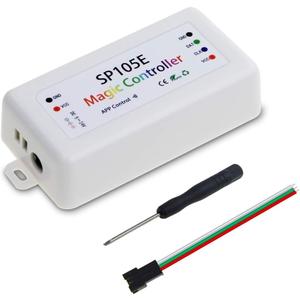 ALITOVE Wireless Bluetooth Magic Dream Color LED Light Controller iOS Android DC5V~24V Great for WS2811 WS2812B WS2801 SK6812 Individually Addressable Programmable LED Strip Pixel Module Panel Lamp (SP105E)