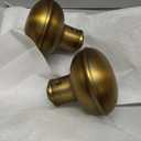 newliplace 2 Pack Vintage Single-Sided Dummy Door Knobs Interior, Antique Brass Long Plate Dummy Door Knobs