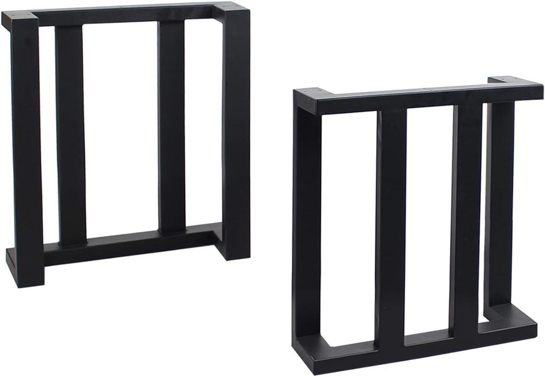 MBQQ Furniture Legs Height 15.7" x Width 17.7”,2 Pcs Rustic Decory C Shape Table Legs,Heavy Duty Metal Desk Legs,Dining Table Legs,DIY Iron Bench Legs