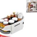 Lazy Susan Turntable for Cabinet, DlY 360 Rotate Fridge Lazy Susan Organizer,Organization & Storage Rotating Shelves for Lazy Susan Pantry Kitchen Cabinet Dining Table Counter top Vanity(1 Pack)
