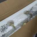 Brushed Gold Vanity Light, 4 Light Bathroom Light Fixtures with Clear Diamond-Shape Hammered Glass, Brass Vintage Ripple Wall Lights for Hallway, Bedroom, Anti-Rust, E26 Base (No Bulbs)