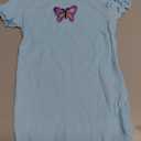 Girl's Knitted Mini Dress Casual Short Sleeve Butterfly A Line Bodycon Pencil Dress 5 Y Blue