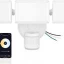 Olafus 65W Smart LED Flood Light Outdoor with Motion Sensor, 6500LM, 2700K-6500K WiFi Security Light Work with Alexa/Google, Motion Detector Lights with APP Control, IP65 Floodlight Outside (White)