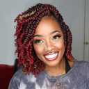 6 Inch Passion Twist Crochet Hair 9 Packs Passion Twist Hair Pre Looped Ombre Braiding Hair Short Pre-twisted Passion Twist Crochet Hair for Black WomenTBUG,6 Inch,9 Packs