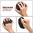 2 x Silicone Body Scrubber for Men Women - Anti Zinc Infused-Exfoliating Body Wash Scrubber,Heavy nodes Deeply Relieve,Vascular plaques,Lymphatic Drainage,Blood Circulation- Black
