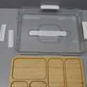 Charcuterie Board with Lid, Travel Portable Snackle Box Charcuterie Container Bamboo Cutting Boards for Candy Fruits Nuts Snacks, House Warming Gifts for Women