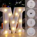 LED Marquee Sign Light Up Letters, Alphabet Light Up Sign, Battery Powered LED Letter Lights for Night Light, Wedding, Birthday, Party, Christmas or Home Decor (M)