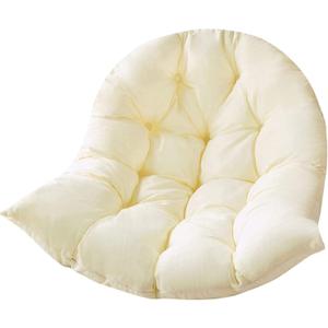 Hammock Swing Chair Cushion, Hanging Basket Seat Cushion Pillow, Soft Hanging Egg Chair Back Cushions Pads, for Indoor and Outdoor Garden Offices (31.5 x 43.3 inches, Milk White)