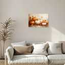 ARTZGX White Pumpkin Wall Art Autumn Canvas Fall Harvest Theme Pictures Fall Leaf Painting for Thanksgiving Wall Decor Frame(Orange 16.00" x 24.00")
