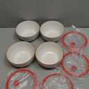 Gencywe 4 Pack Ceramic Bowls with 4 Pack Lids, 28 oz Kitchen Bowl Set for Cereal, Salad, Soup, Pasta, Dessert, Serving, Ramen, Oatmeal, Nut, Dishwasher & Oven & Microwave Safe