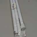 White Tension Curtain Rod for Windows 28 to 48 inch, Adjustable Expandable Pressure Spring Curtain Rod No Drilling, 7/8" Curtain Rod for Bedroom Doorway Closet Door