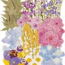 100 PCS Real Dried Pressed Flowers Leaves Natural Plant Herbarium for DIY Envelope Resin Mold Jewelry Making Craft (Pastel)