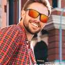 KALIYADI Polarized Sunglasses for Men and Women, Mens Sun Glasses with UV Protection for Driving Fishing Golf (3 Packs) ((3 Pack) Black/Dark Blue/Red)