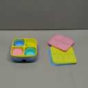 4 Pcs Snack Box Containers Set, Reusable 4 Compartment Lunchable Container with 2Pcs Sauce Containers, Stackable BPA-Free Bento Box for School, Work, Travel (4 Color)