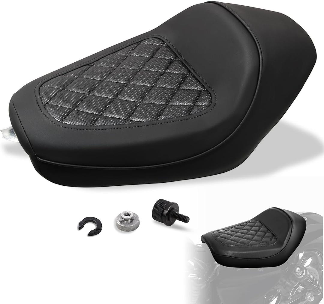 Front Driver Rider Solo Seat for Harley Sportster Iron 883 1200 XL883 XL1200NS Forty-Eight XL1200X 2010-2022