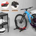 ALIXUEQIN Bike Stand Floor, Portable Bike Storage for Garage - Fit for 24"-29" Bikes, Tire Width up to 3.5", Road & Mountain Bicycle Stand, Front and Rear Wheel Parking Rack - Red