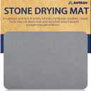 12x16 inch Stone Drying Mat for Kitchen Counter Gray Super Absorbent Dish Drying Mat Diatomaceous Earth Quick Dry Dish Mat 2 Pc