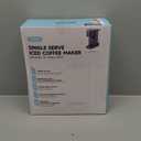 Single Serve Coffee Maker, Iced and Hot Coffee Machine for K Cup & Grounds, Compact Design, 40oz Removable Water Reservoir, 6 to 24 Oz Brew Sizes, Fits 7.3" Travel Mug, Gray