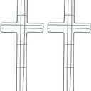iplusmile 2Pcs Cross Shaped Iron Wreath Frames 15.74X7.08In DIY Wreath Making Tool for Easter Holiday Decorative Garland Supplies
