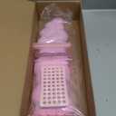 Ergonomic Keyboard Wrist Rest, Adjustable Tilt Stand Combo, Pink Acrylic Cloud Comfort Wrist Support, Customizable Width Riser for Home, Office Desk - Portable Comfortable Typing (Pink)