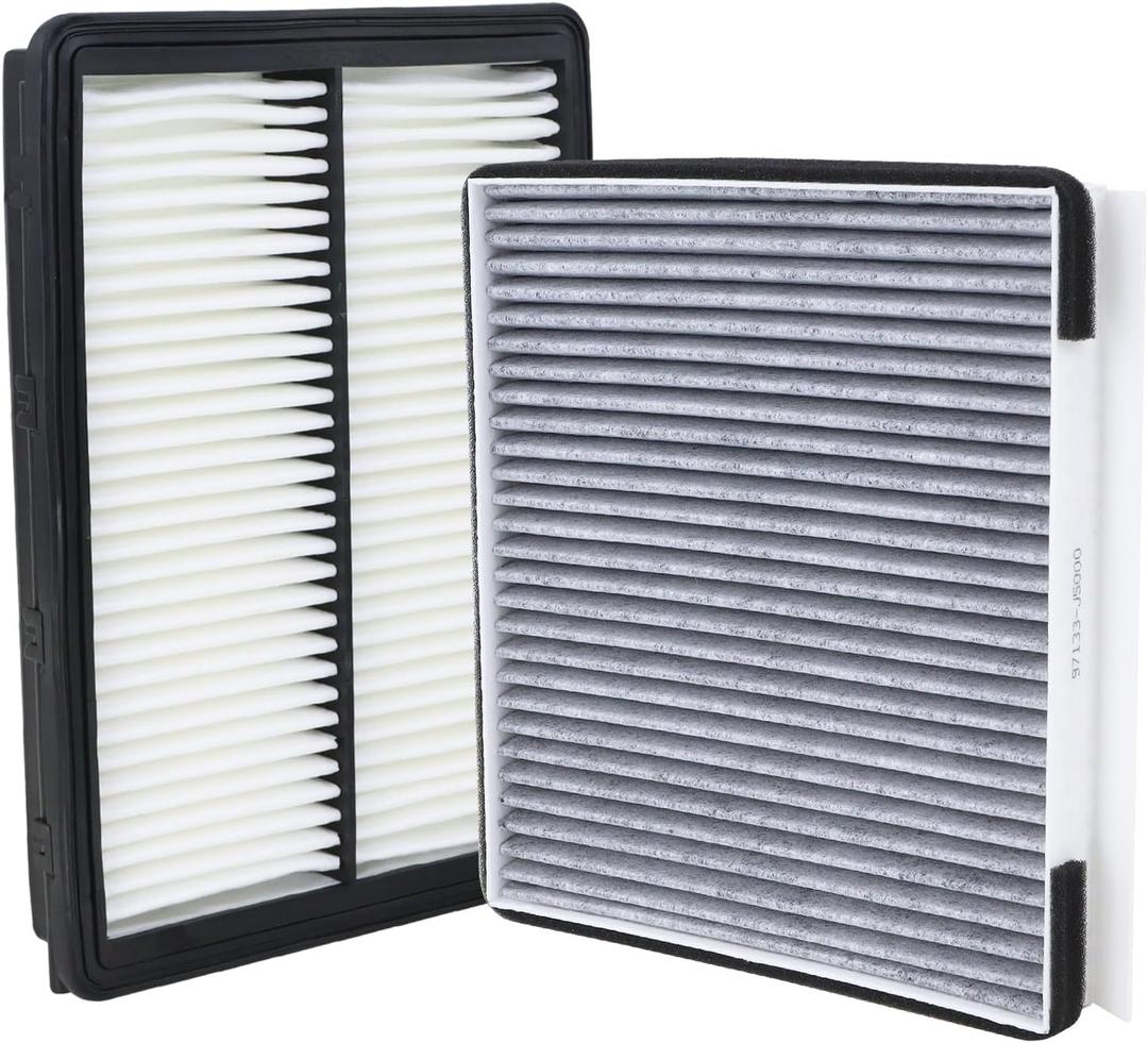 28113-A9100 Engine Air Filter and 97133-J5000 Cabin Air Filter kit Compatible with 2019-2020 Hyundai Santa Fe 2.0L 2.4L 2020-2025 Kia Telluride 3.8L Replaces CA11943 97133-3M000