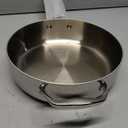 Tramontina Signature Tri-Ply Clad Stainless Steel 3-Quart Saute Pan with Lid, Induction-Ready Cooking Pan, Dishwasher-Safe, NSF-Certified, Made in Brazil