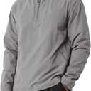 Men's Casual Quarter Zip Pullover Golf Windbreakers Athletic Lightweight Jacket Hiking Running Sweatshirt with Pockets (Large)